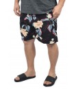 Short Estampado Elastano P M G GG Praia Banho Preto rosas